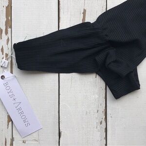 Boys + Arrows Ribbed Kiki Black List Bikini Bottoms